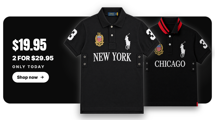 Country Polos: $19.95 each, two for $29.95